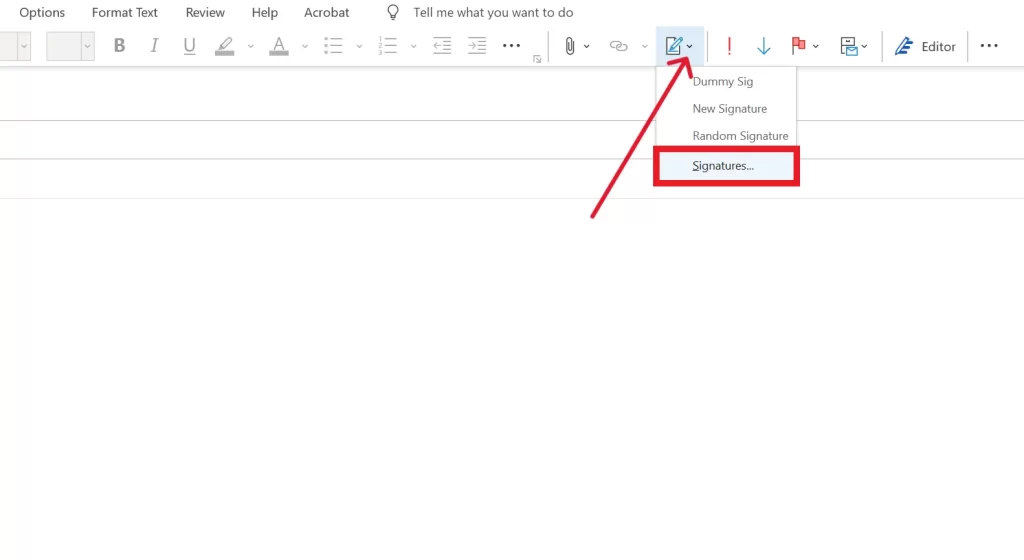 How to add a signature in outlook