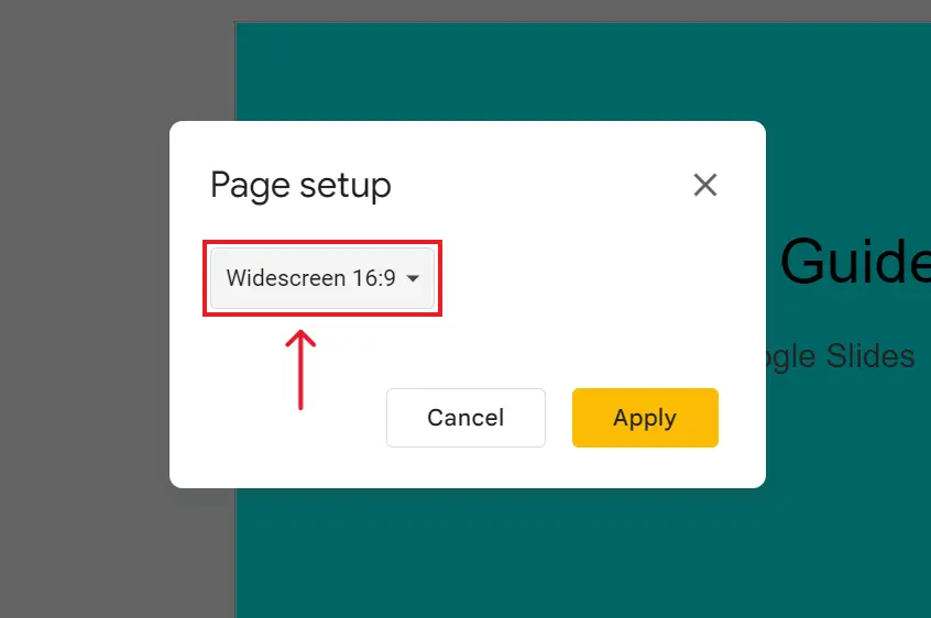 How to Change Size of Google Slides