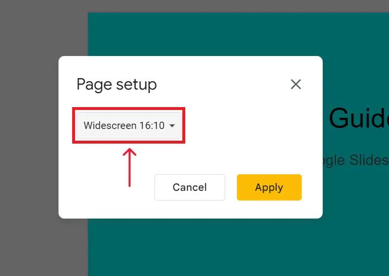 How to Change Size of Google Slides
