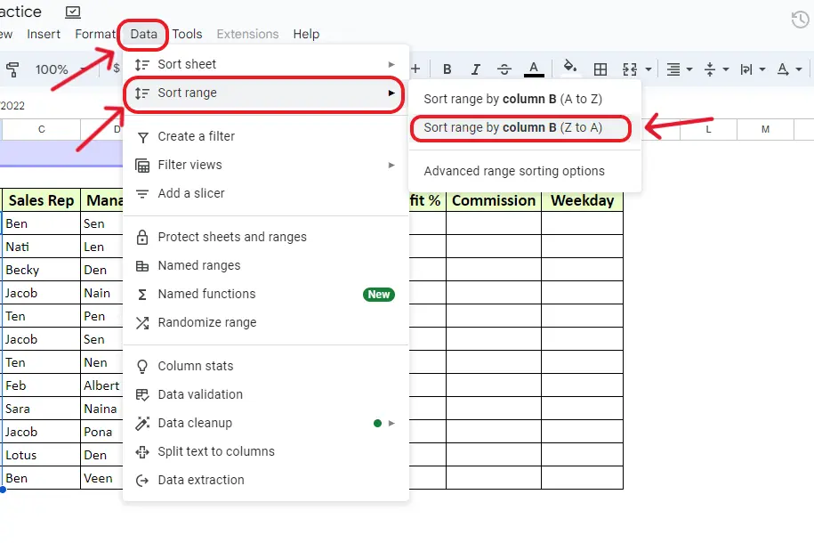 How to Sort by date in Google Sheets
